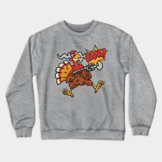 Turkey's Revenge Funny Thanksgiving Holiday Crewneck Sweatshirt by TheAparrelPub